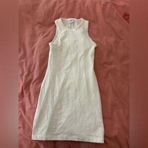 TNA Cream Sleeveless Halter Sheath Dress Casual